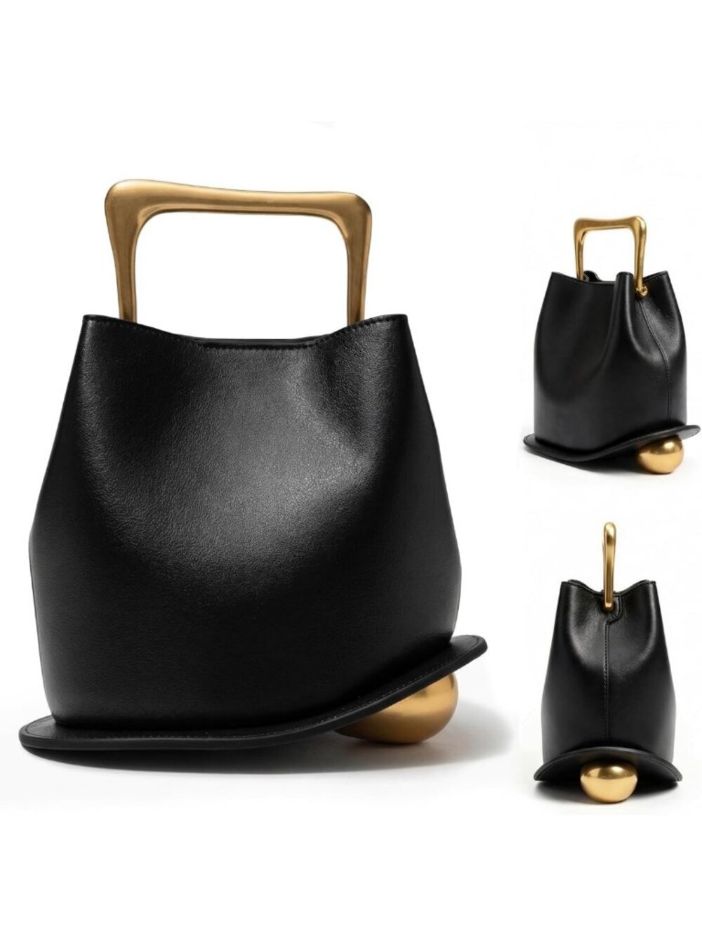 Stylish PU Leather Bucket Bag - Versatile Crossbody & Shoulder Purse with